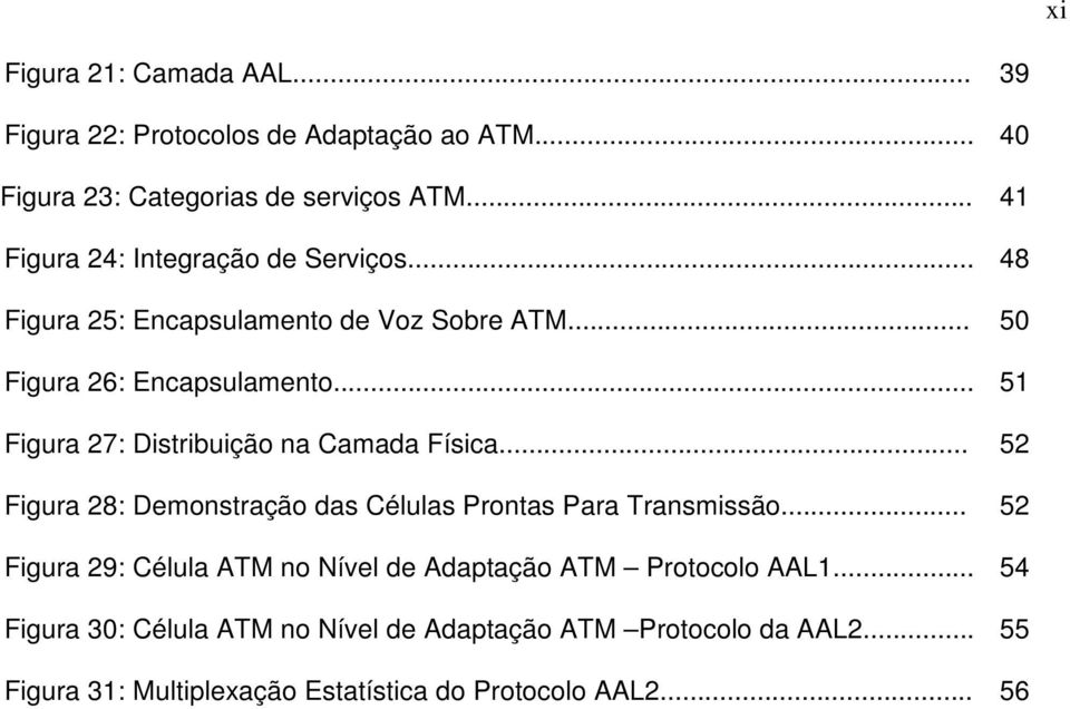 .. 51 Figura 27: Distribuição na Camada Física... 52 Figura 28: Demonstração das Células Prontas Para Transmissão.