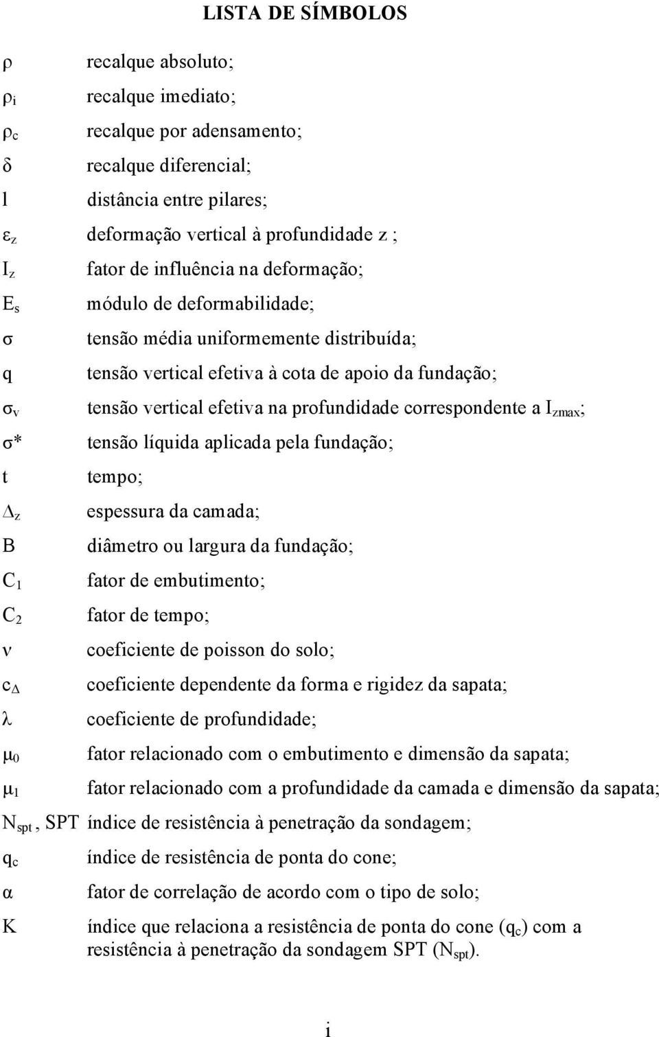 correspondente a I zmax ; σ* tensão líquida aplicada pela fundação; t tempo; z espessura da camada; B diâmetro ou largura da fundação; C 1 fator de embutimento; C 2 fator de tempo; ν coeficiente de