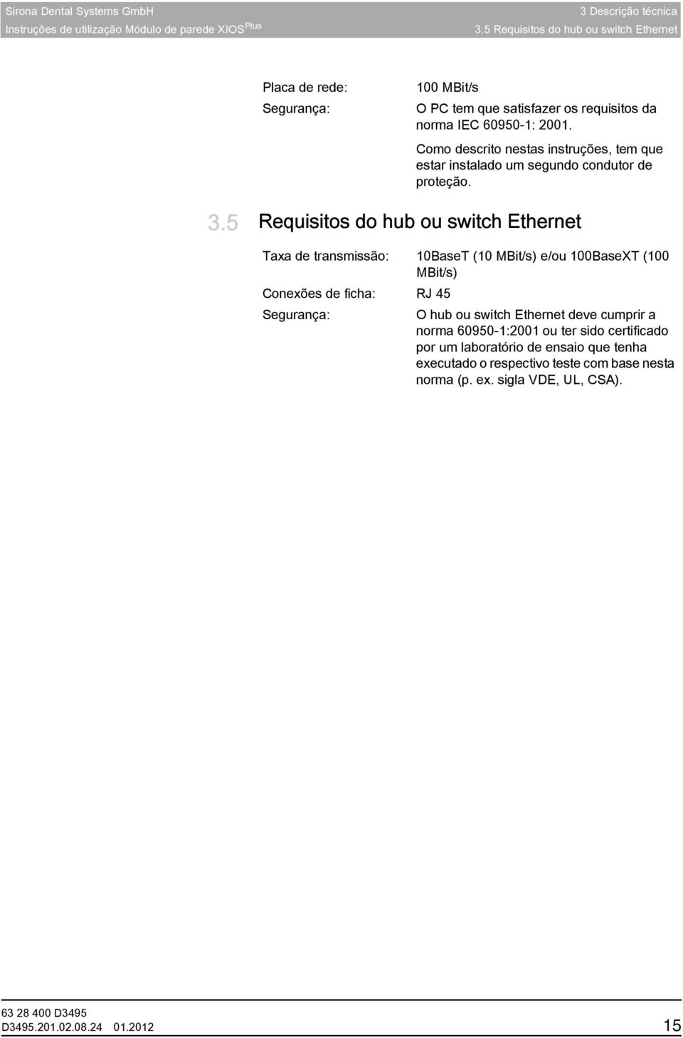 Como descrito nestas instruções, tem que estar instalado um segundo condutor de proteção. 3.