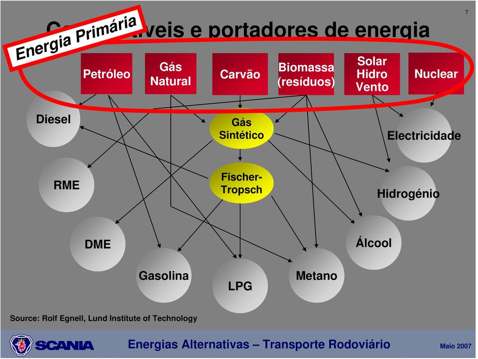 Gás Sintético Electricidade RME Fischer- Tropsch Hidrogénio DME