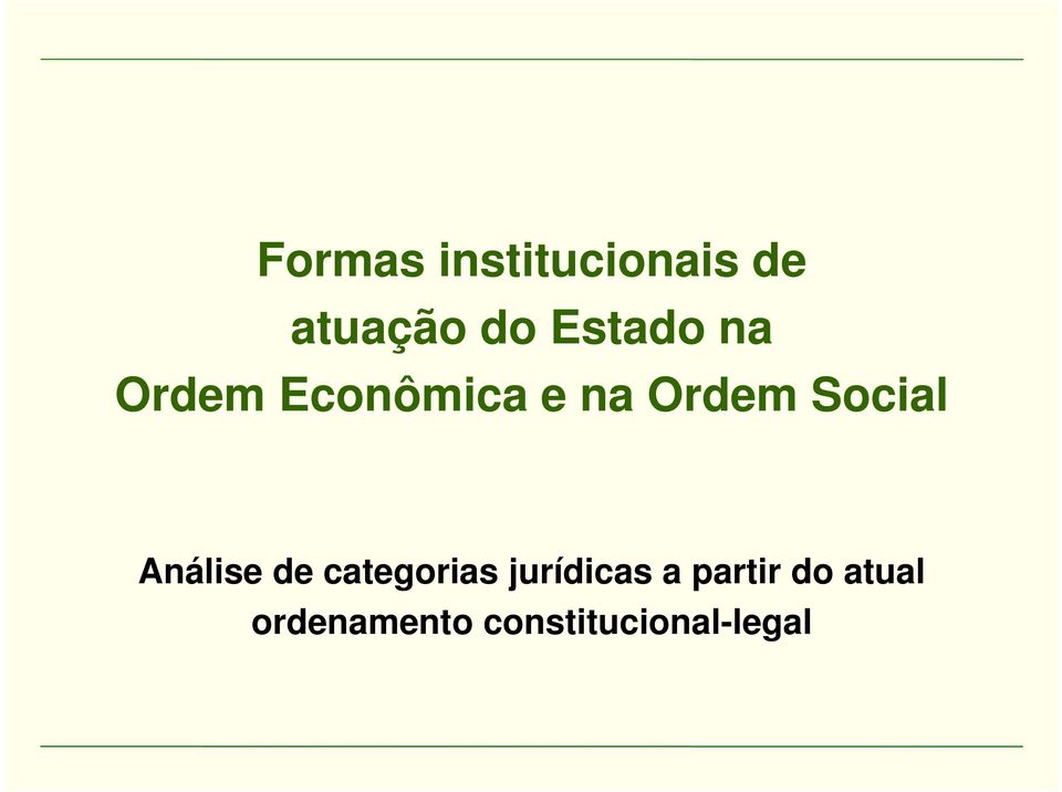 Social Análise de categorias jurídicas a