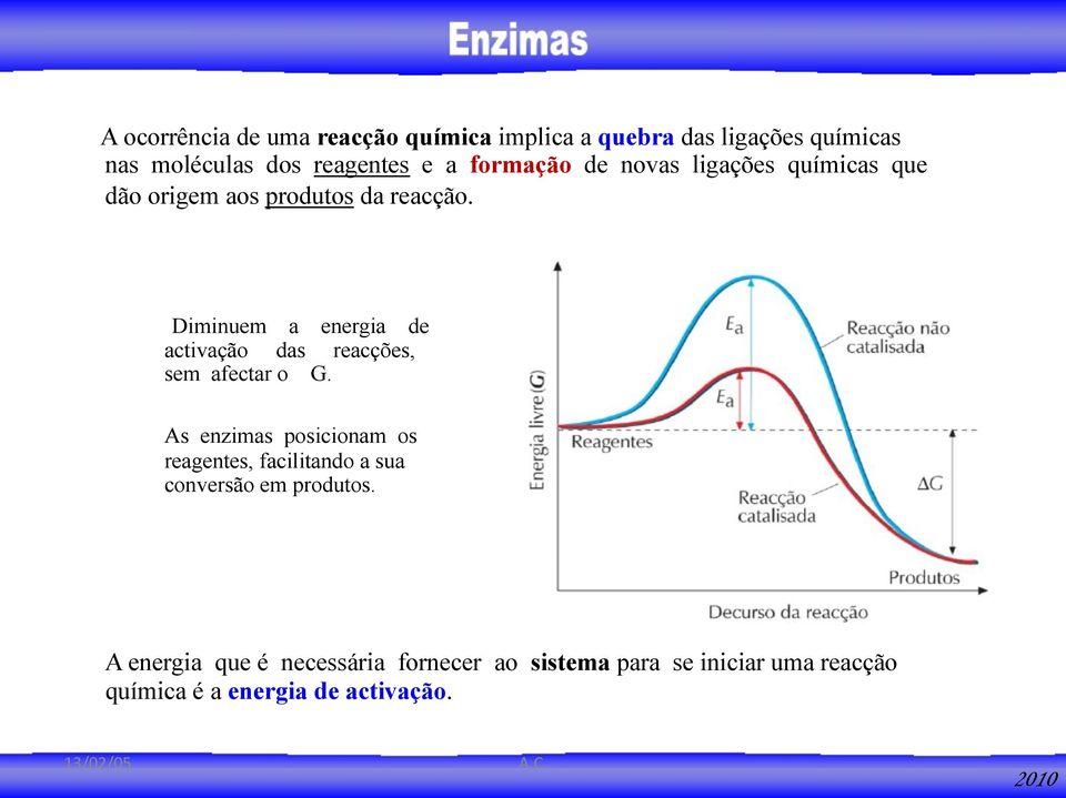 Diminuem a energia de activação das reacções, sem afectar o G.