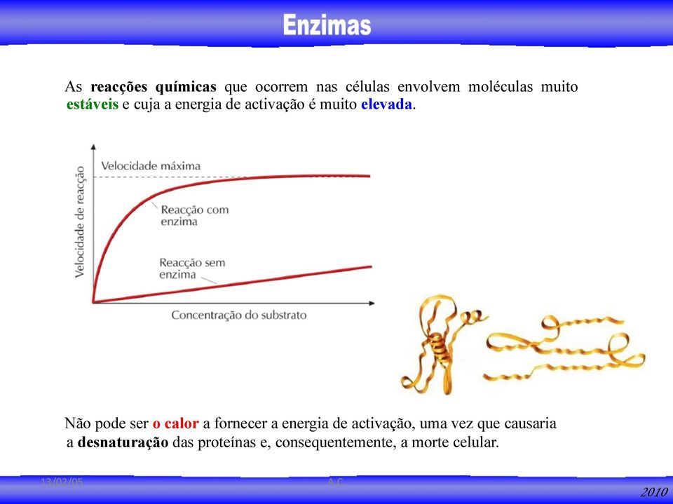 Não pode ser o calor a fornecer a energia de activação, uma vez que