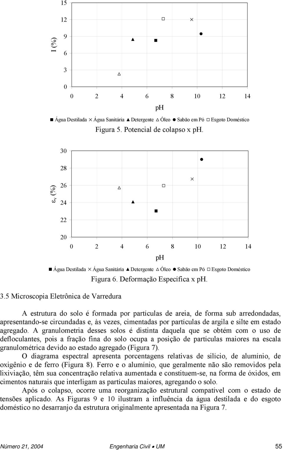 A estrutura do solo é formada por partículas de areia, de forma sub arredondadas, apresentando-se circundadas e, às vezes, cimentadas por partículas de argila e silte em estado agregado.