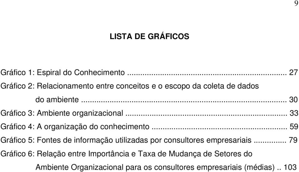 .. 30 Gráfico 3: Ambiente organizacional... 33 Gráfico 4: A organização do conhecimento.