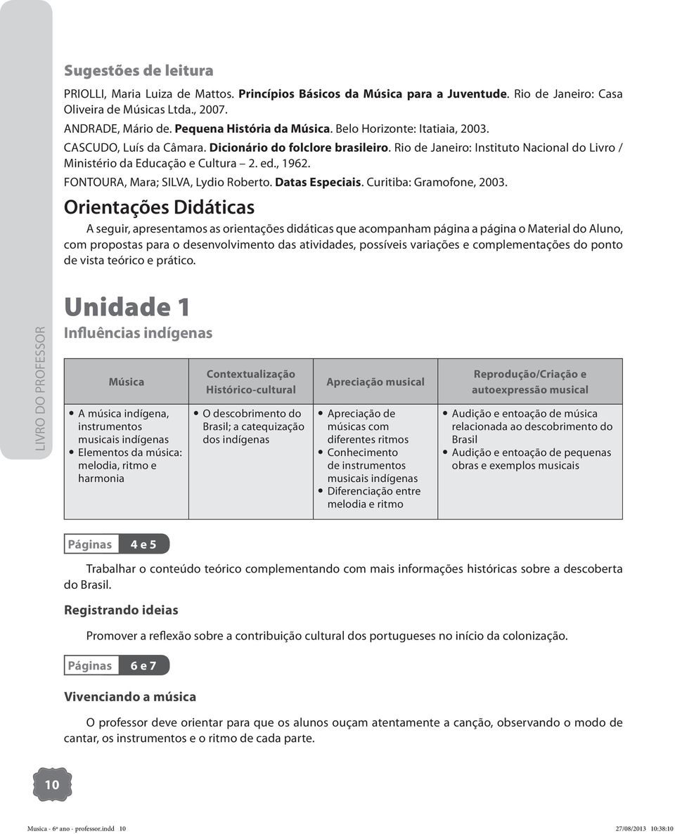 FONTOURA, Mara; SILVA, Lydio Roberto. Datas Especiais. Curitiba: Gramofone, 2003.