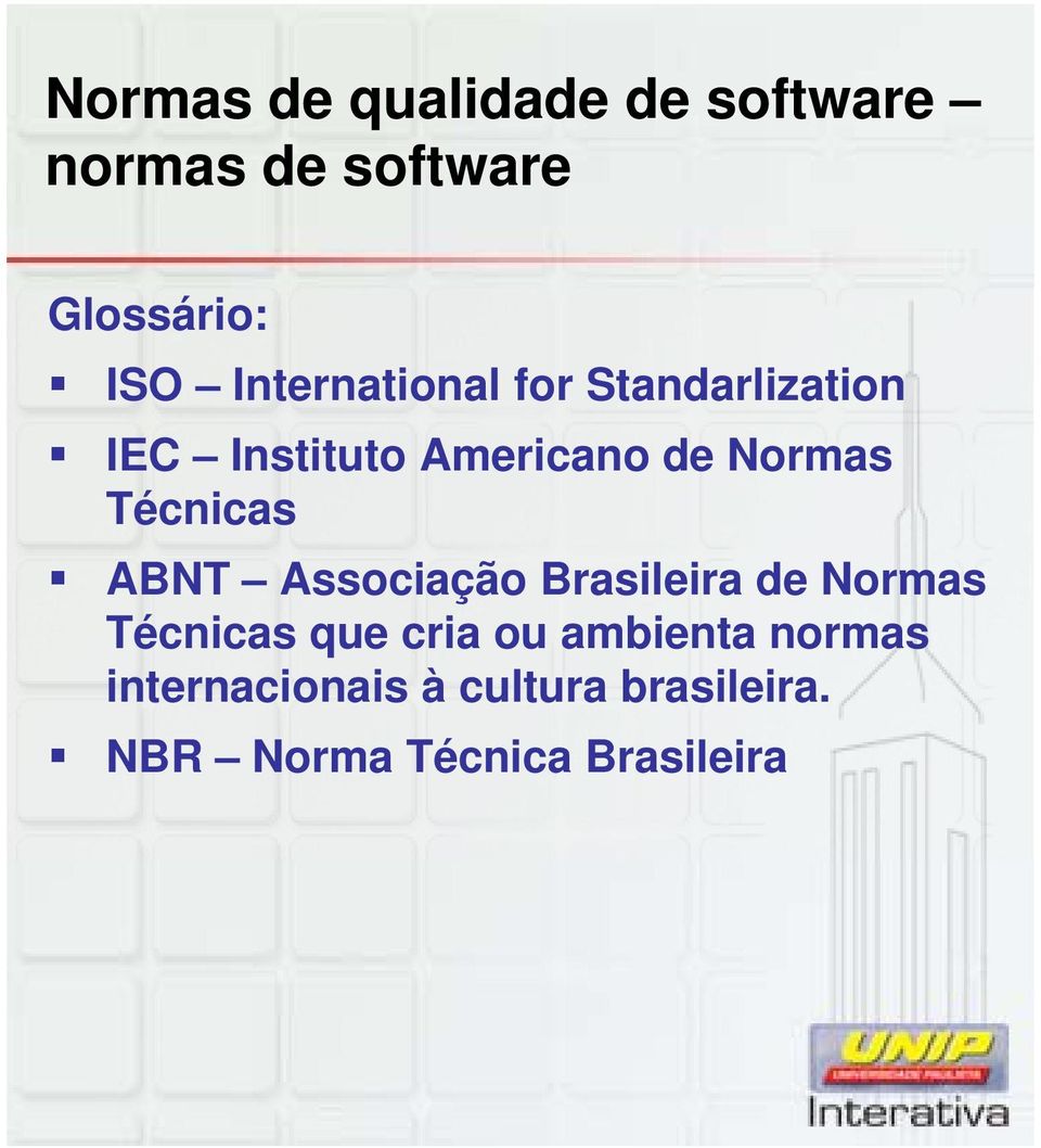 Técnicas ABNT Associação Brasileira de Normas Técnicas que cria ou
