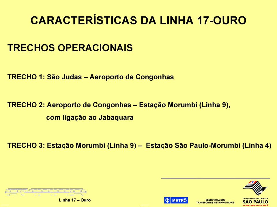 Congonhas Estação Morumbi (Linha 9), com ligação ao Jabaquara