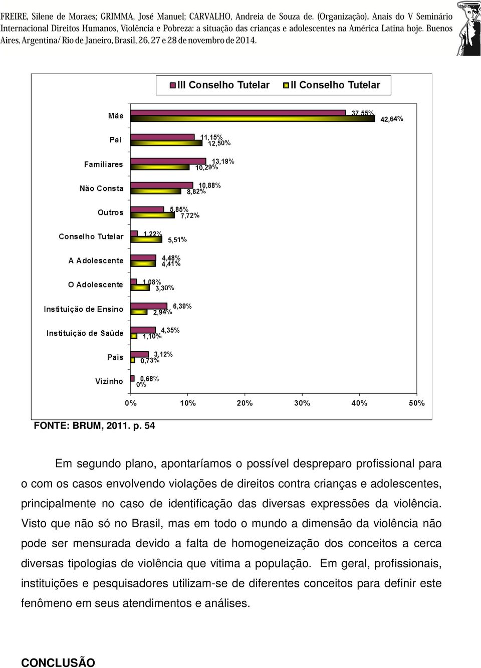 principalmente no caso de identificação das diversas expressões da violência.