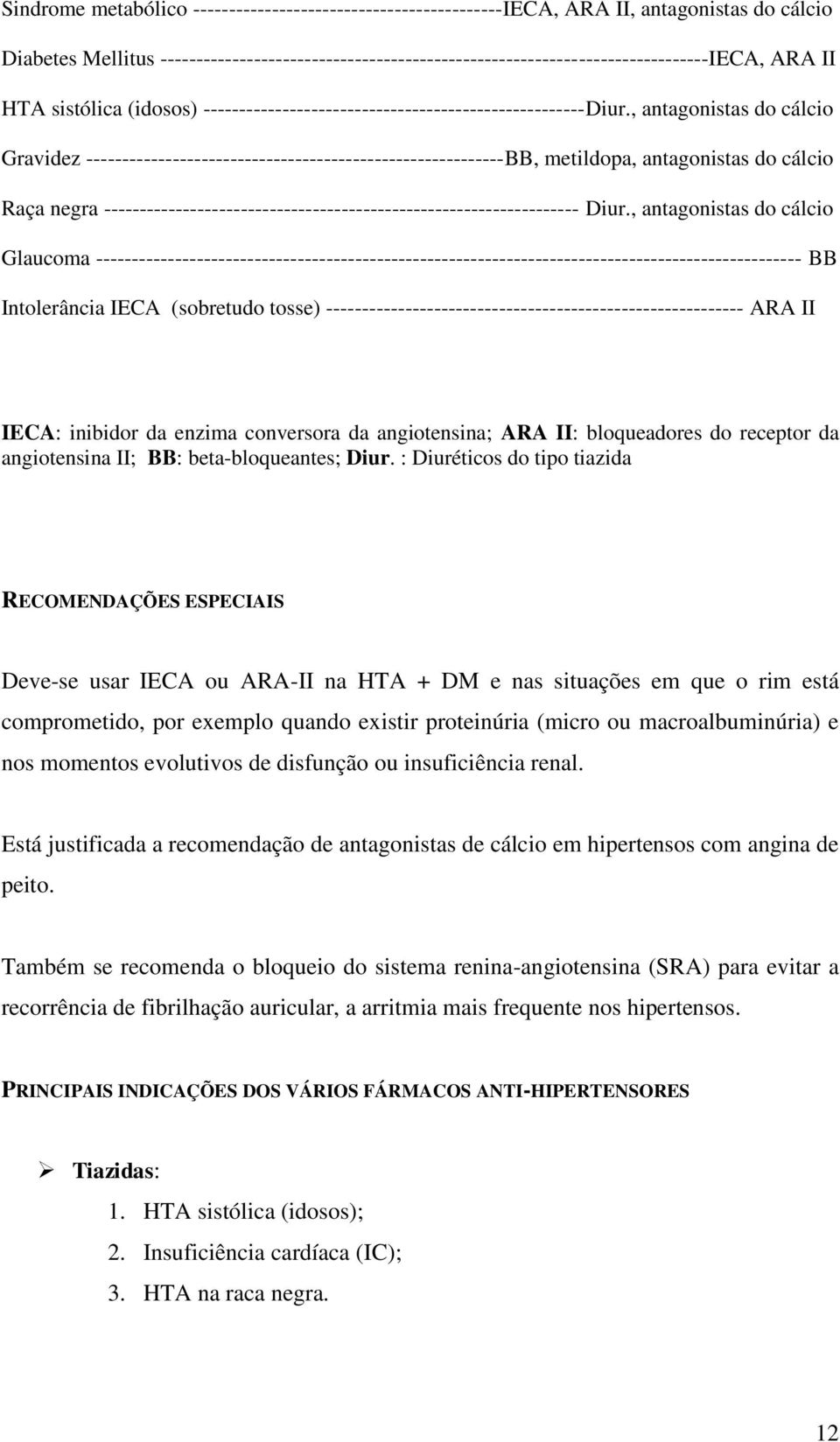 , antagonistas do cálcio Gravidez ----------------------------------------------------------BB, metildopa, antagonistas do cálcio Raça negra