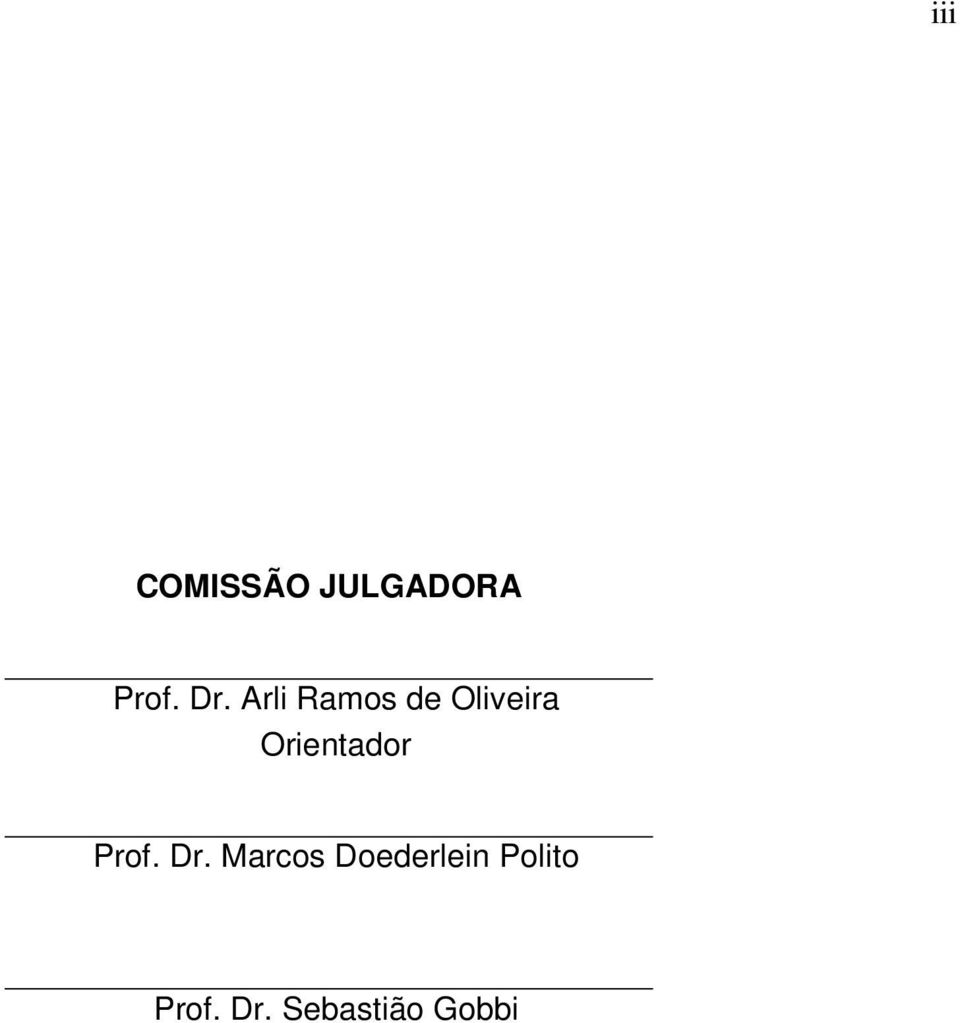 Orientador Prof. Dr.