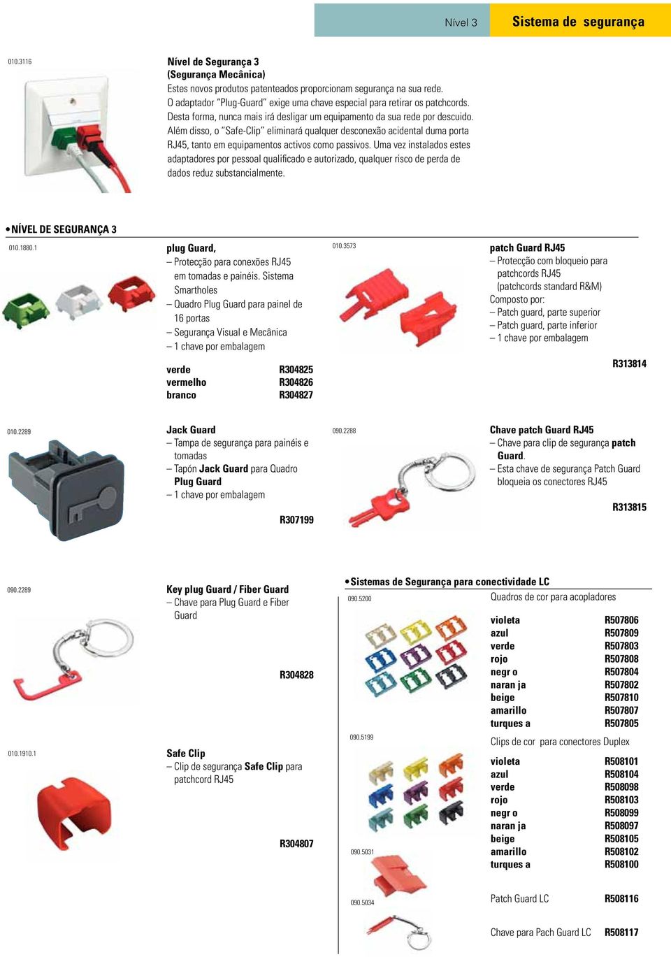 Além disso, o Safe-Clip eliminará qualquer desconexão acidental duma porta RJ45, tanto em equipamentos activos como passivos.