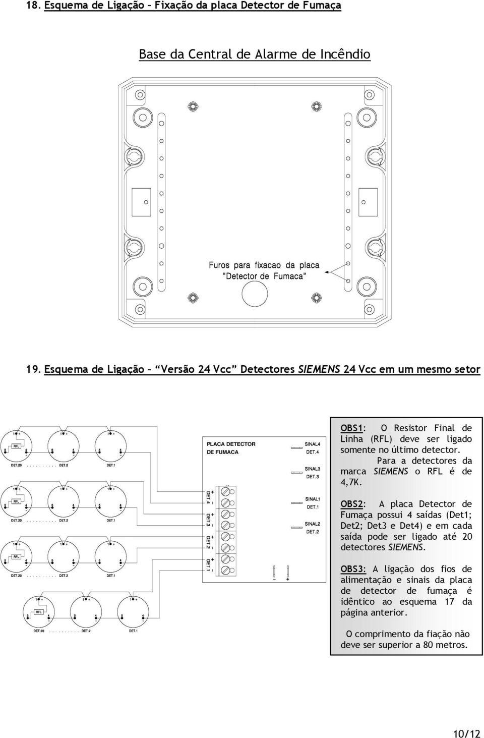 no último detector. Para a detectores da marca SIEMENS o RFL é de 4,7K.