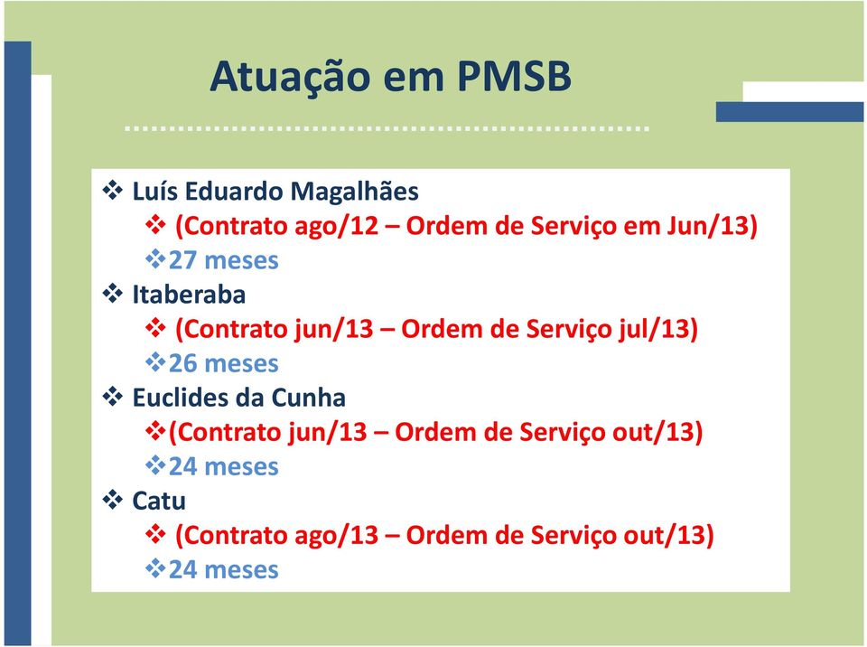 Serviço jul/13) 26 meses Euclides da Cunha (Contrato jun/13 Ordem de