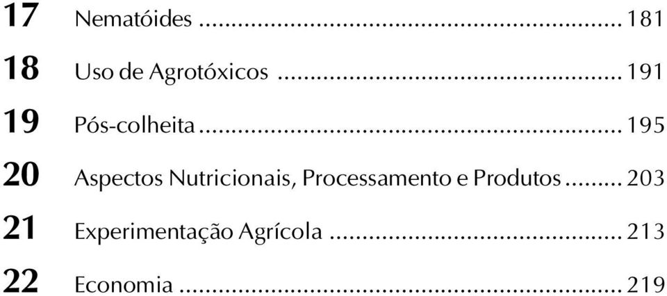 .. 195 20 Aspectos Nutricionais, Processamento