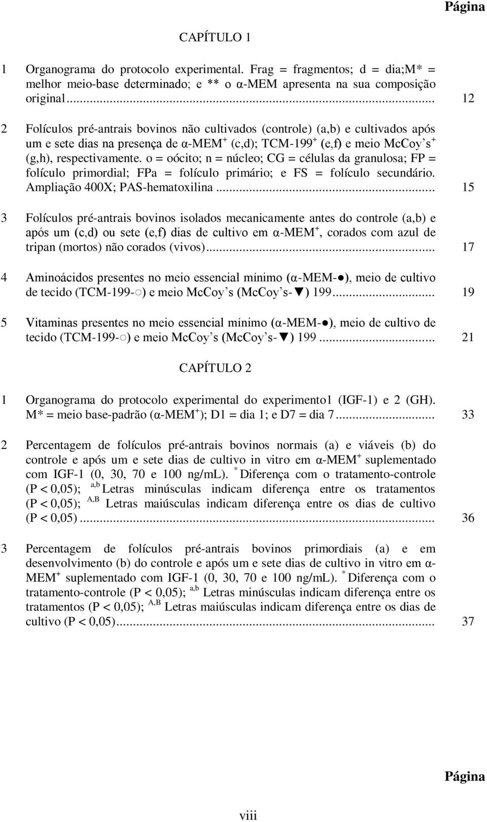 o = oócito; n = núcleo; CG = células da granulosa; FP = folículo primordial; FPa = folículo primário; e FS = folículo secundário. Ampliação 400X; PAS-hematoxilina.