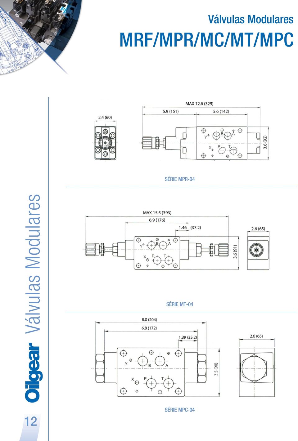 flow capacity 190 LPM (0 GPM) Dimensions - top SÉRIE MPR-04 Válvulas Modulares http://www.northmanfp.com/mpr-04.