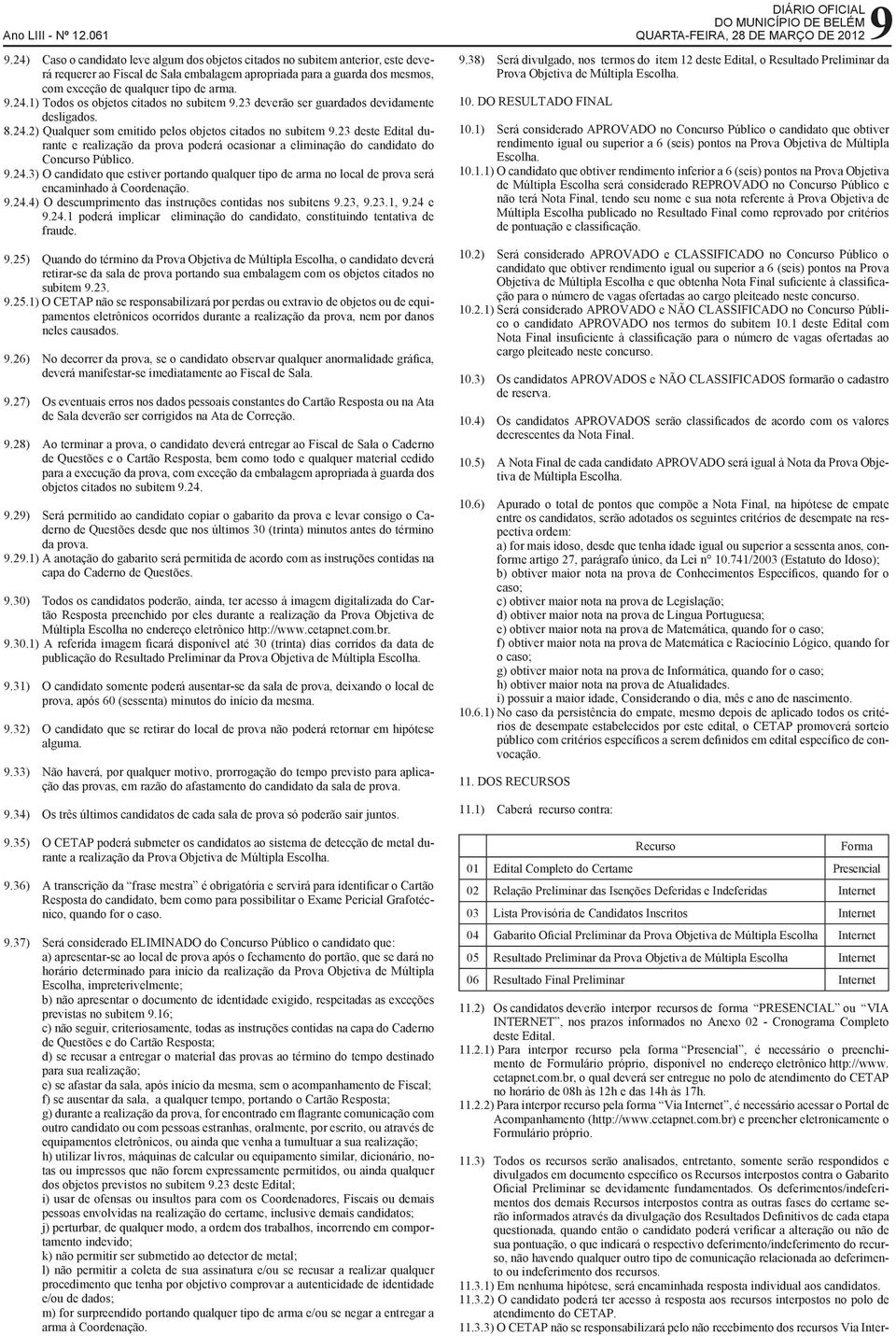 24.1) Todos os objetos citados no subitem 9.23 deverão ser guardados devidamente desligados. 8.24.2) Qualquer som emitido pelos objetos citados no subitem 9.