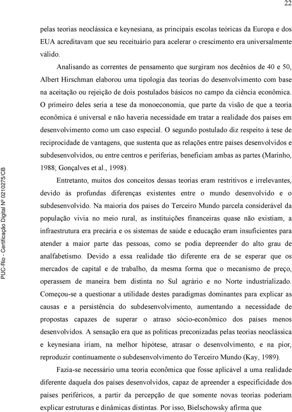 básicos no campo da ciência econômica.