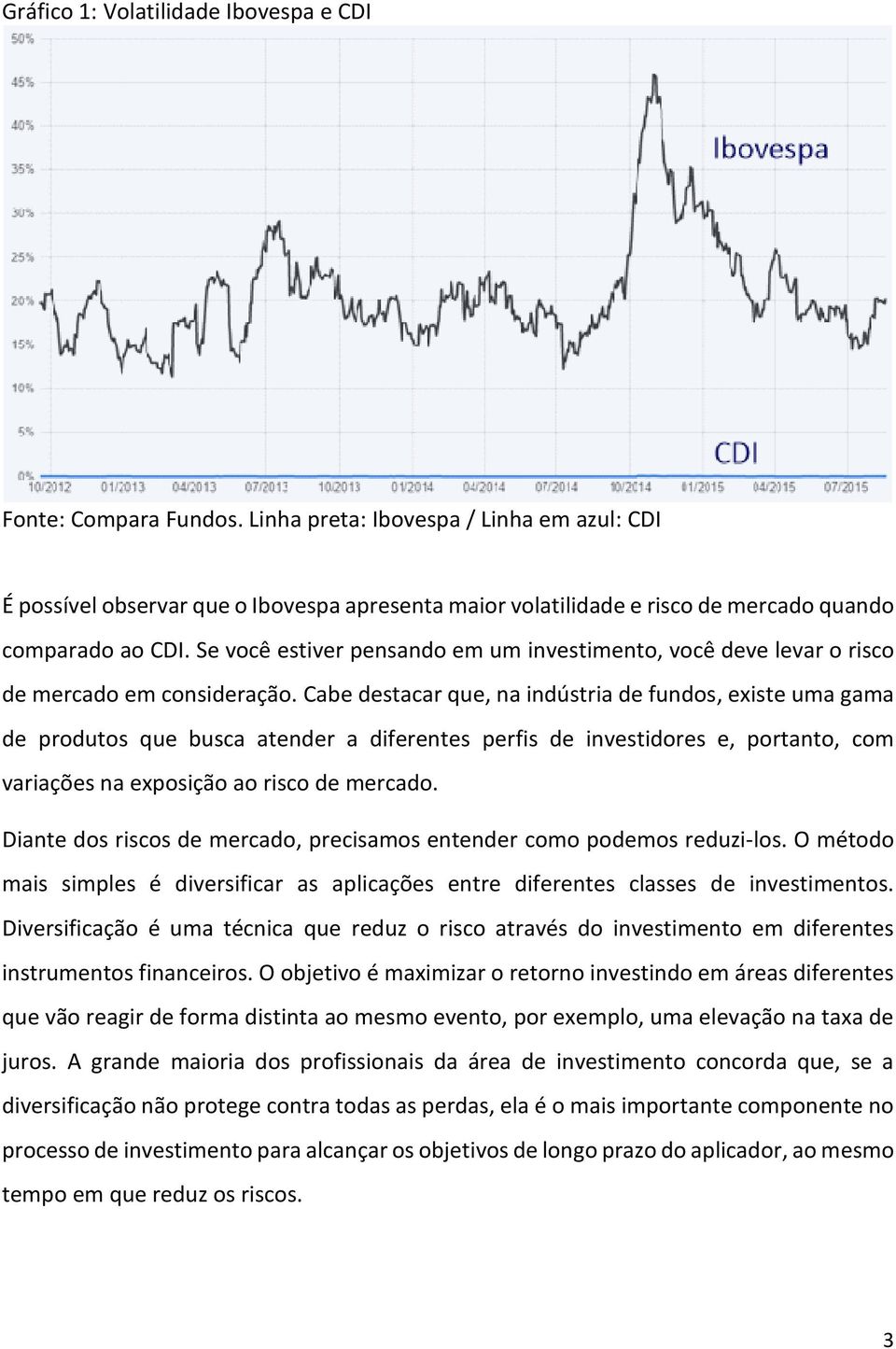 Se você estiver pensando em um investimento, você deve levar o risco de mercado em consideração.