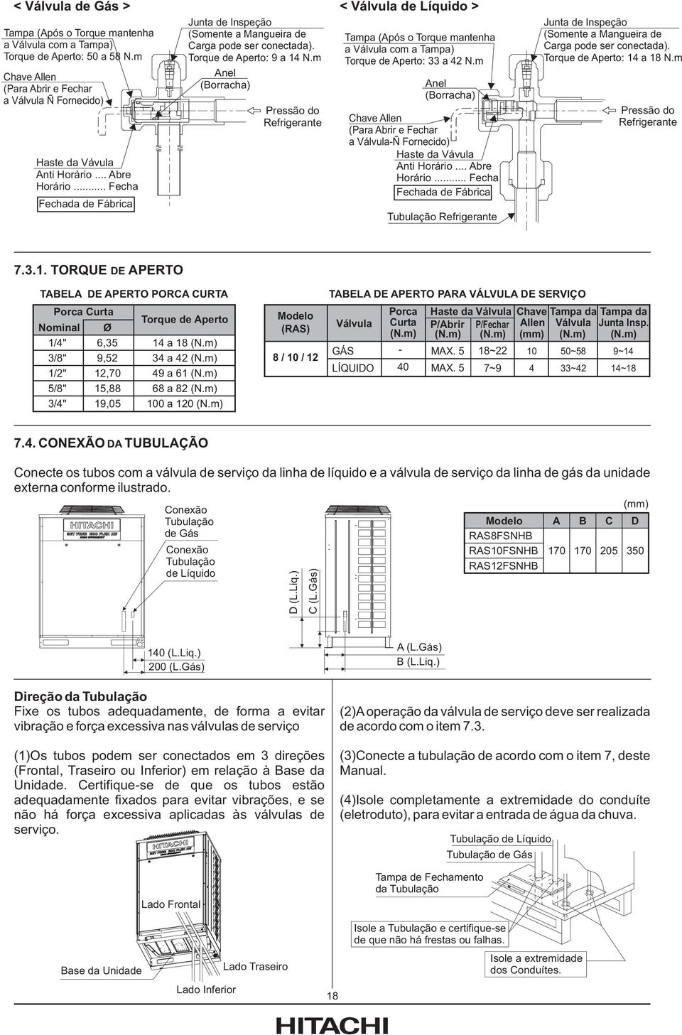 Torque de Aperto: 9 a 14 N.m Anel (Borracha) Pressão do Refrigerante Tampa (Após o Torque mantenha a Válvula com a Tampa) Torque de Aperto: 33 a 42 N.