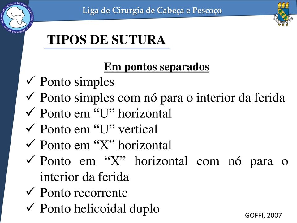 vertical Ponto em X horizontal Ponto em X horizontal com nó para o