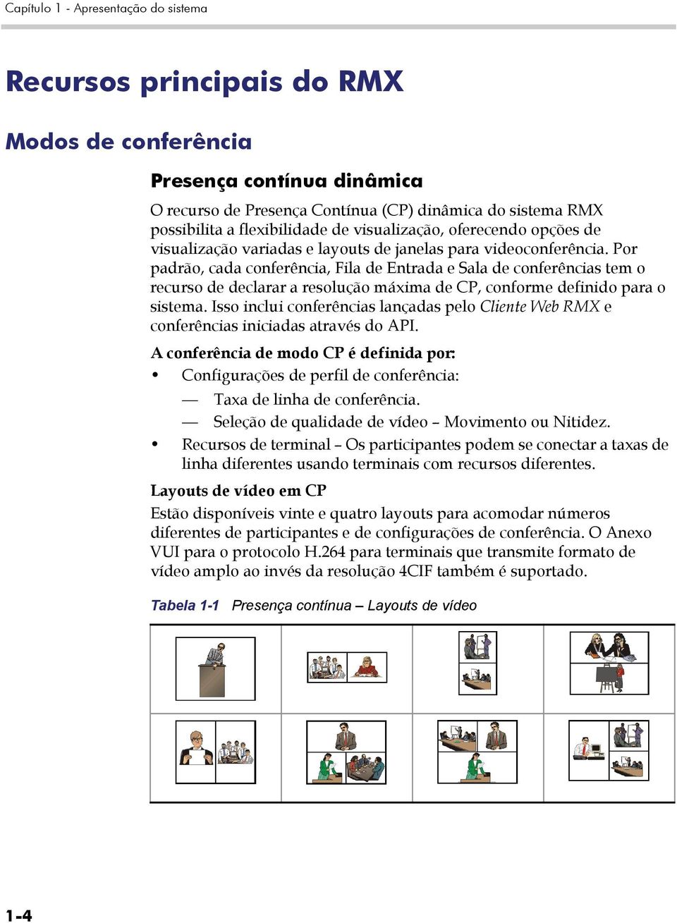 Por padrão, cada conferência, Fila de Entrada e Sala de conferências tem o recurso de declarar a resolução máxima de CP, conforme definido para o sistema.