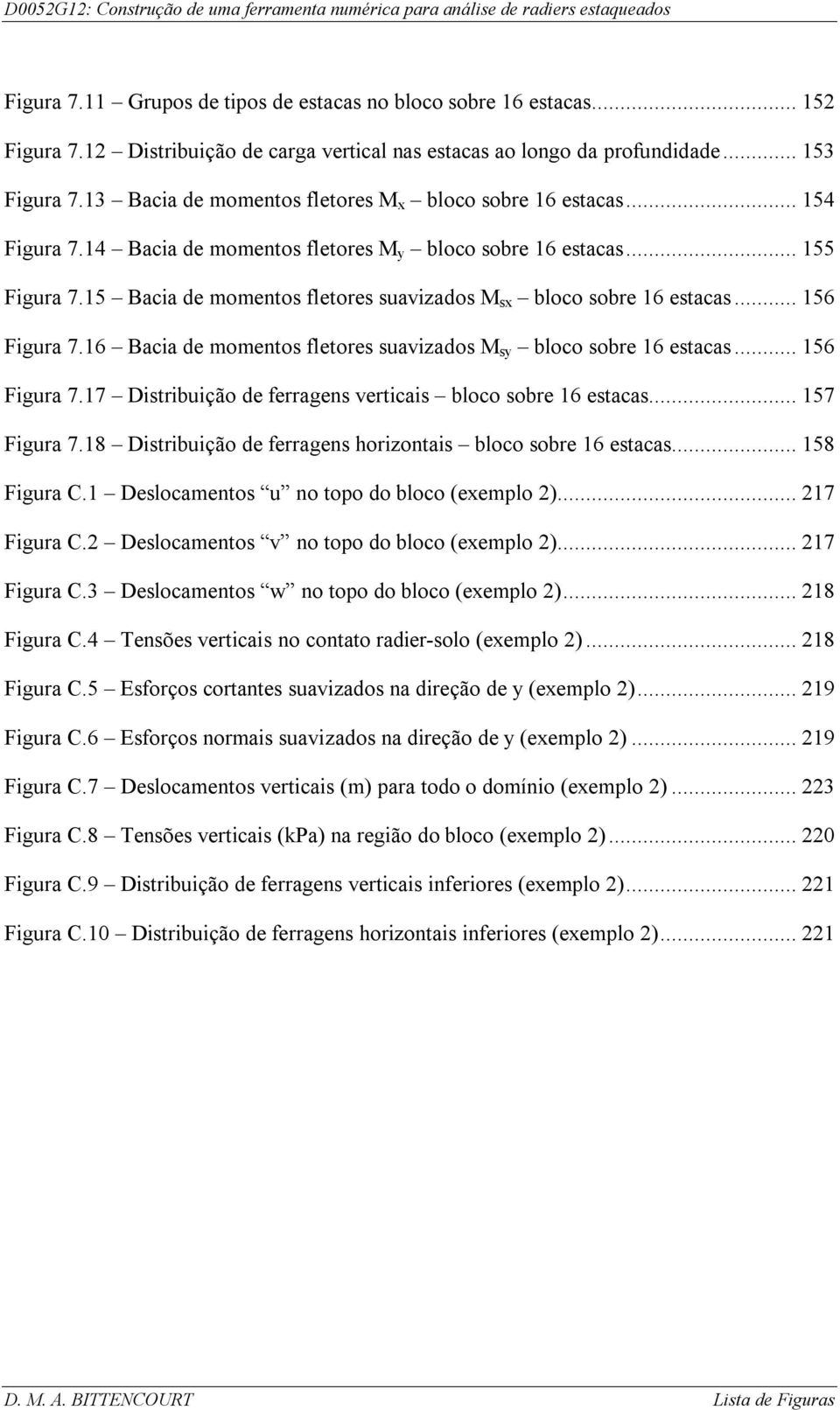 14 Bacia de momentos fletores M y bloco sobre 16 estacas... 155 Figura 7.15 Bacia de momentos fletores suavizados M sx bloco sobre 16 estacas... 156 Figura 7.