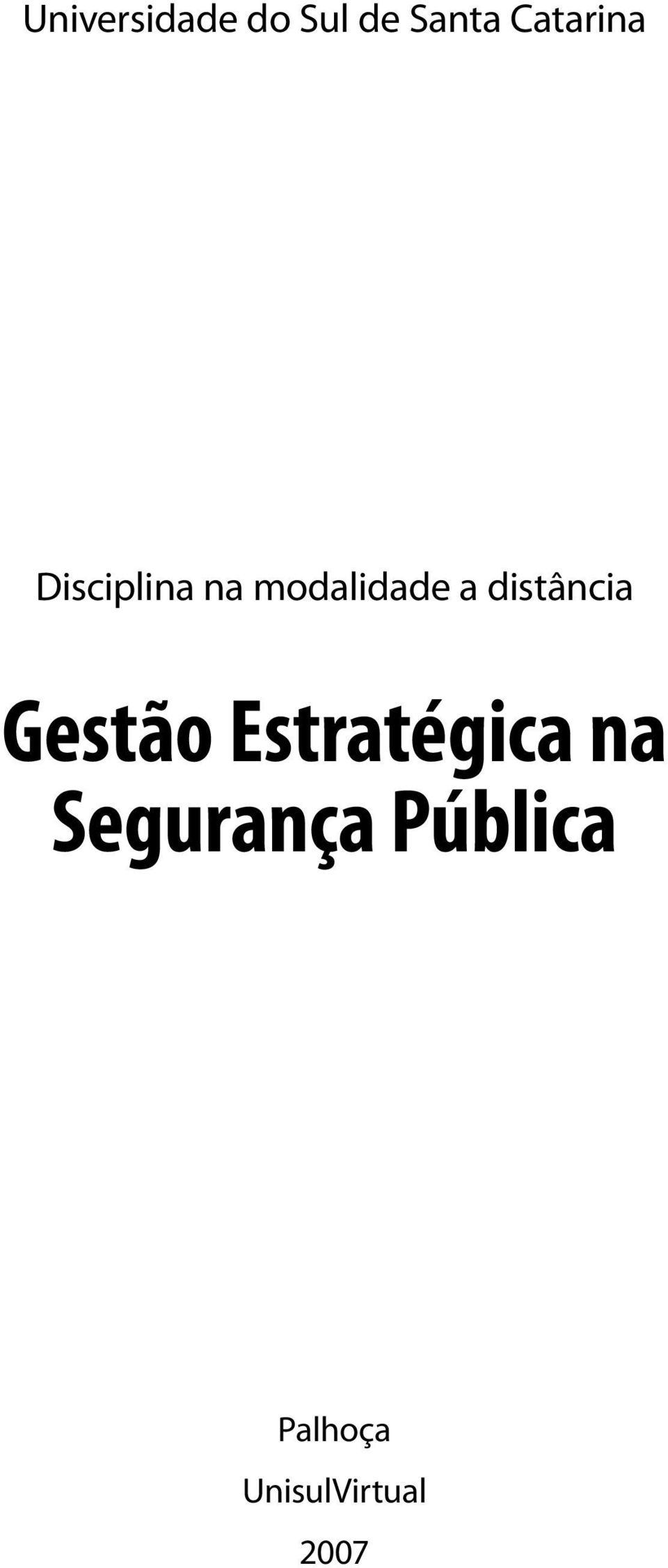 distância Gestão Estratégica na