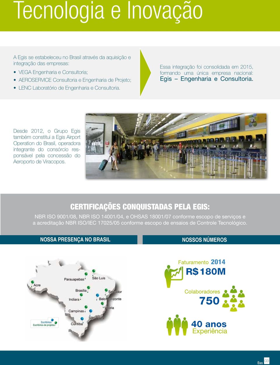 Desde 2012, o Grupo também constitui a Airport Operation do Brasil, operadora integrante do consórcio responsável pela concessão do Aeroporto de Viracopos.