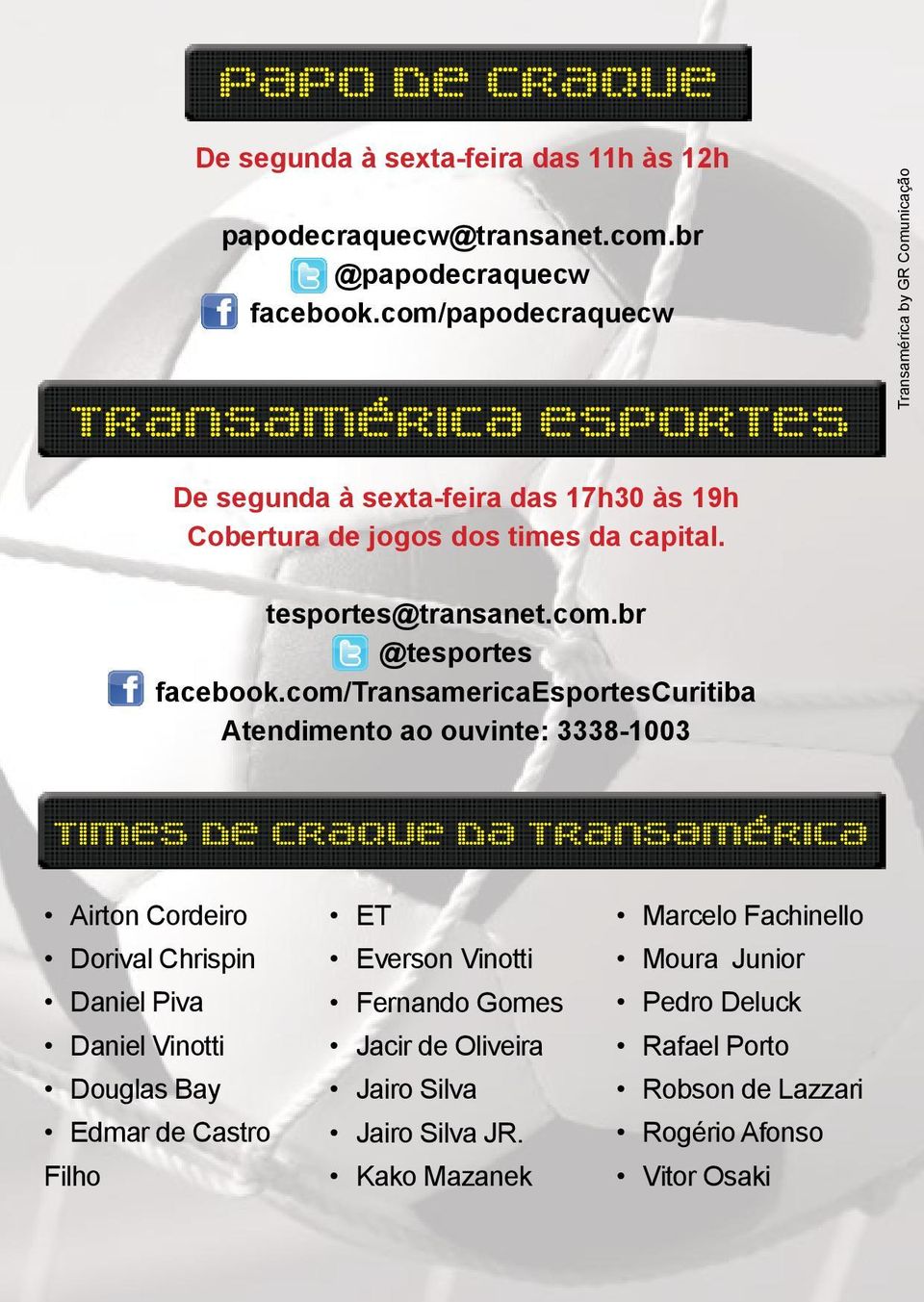 com.br @tesportes facebook.