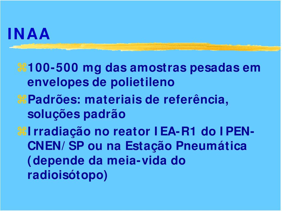 padrão Irradiação no reator IEA-R1 do IPEN- CNEN/SP ou