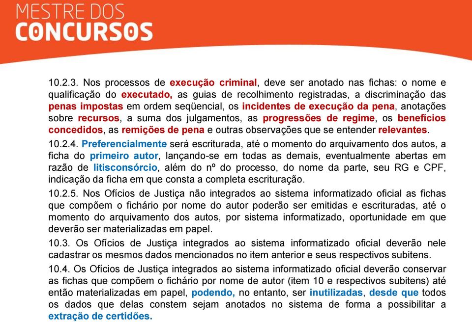 incidentes de execução da pena, anotações sobre recursos, a suma dos julgamentos, as progressões de regime, os benefícios concedidos, as remições de pena e outras observações que se entender