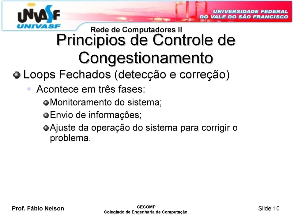 fases: Monitoramento do sistema; Envio de