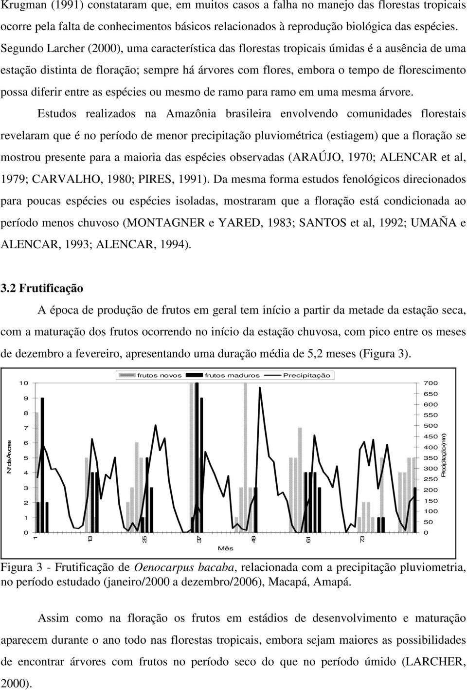 entre as espécies ou mesmo de ramo para ramo em uma mesma árvore.