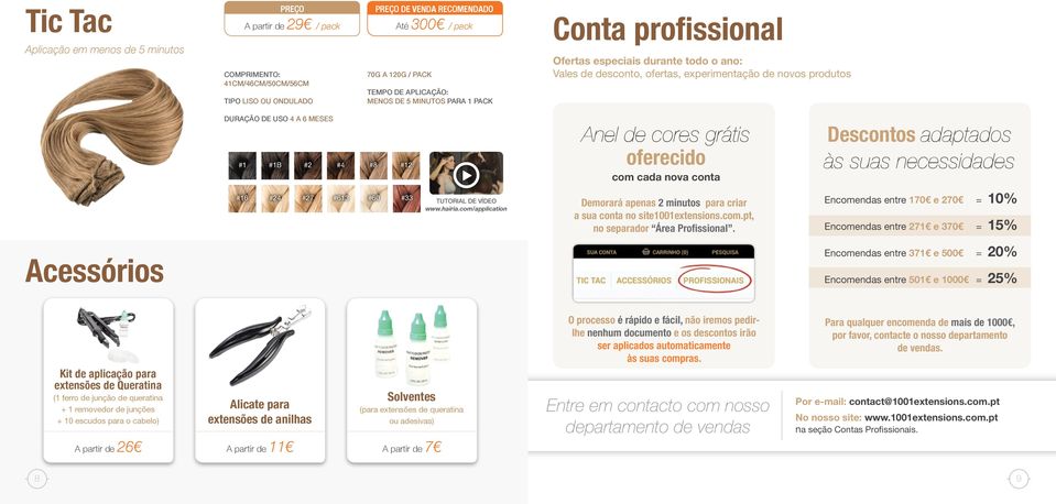 VÍDEO Anel de cores grátis oferecido com cada nova conta Demorará apenas 2 minutos para criar a sua conta no site1001extensions.com.pt, no separador Área Profissional.