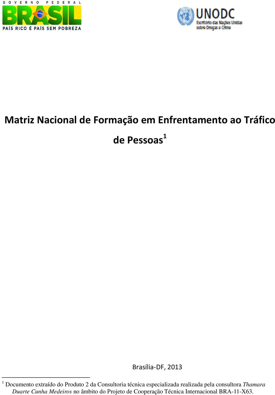 técnica especializada realizada pela consultora Thamara Duarte Cunha