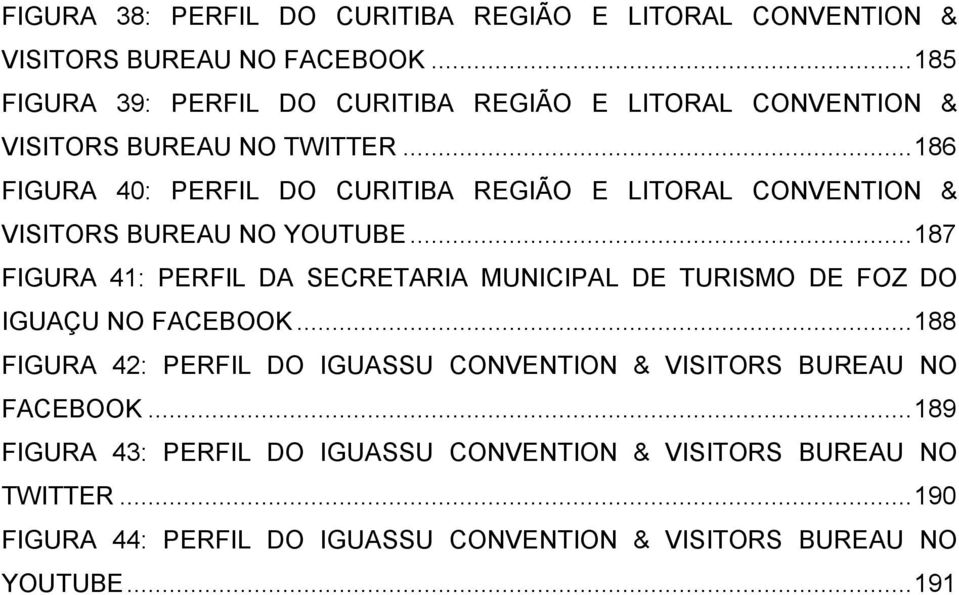 .. 186 FIGURA 40: PERFIL DO CURITIBA REGIÃO E LITORAL CONVENTION & VISITORS BUREAU NO YOUTUBE.