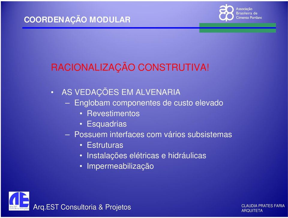 elevado Revestimentos Esquadrias Possuem interfaces com