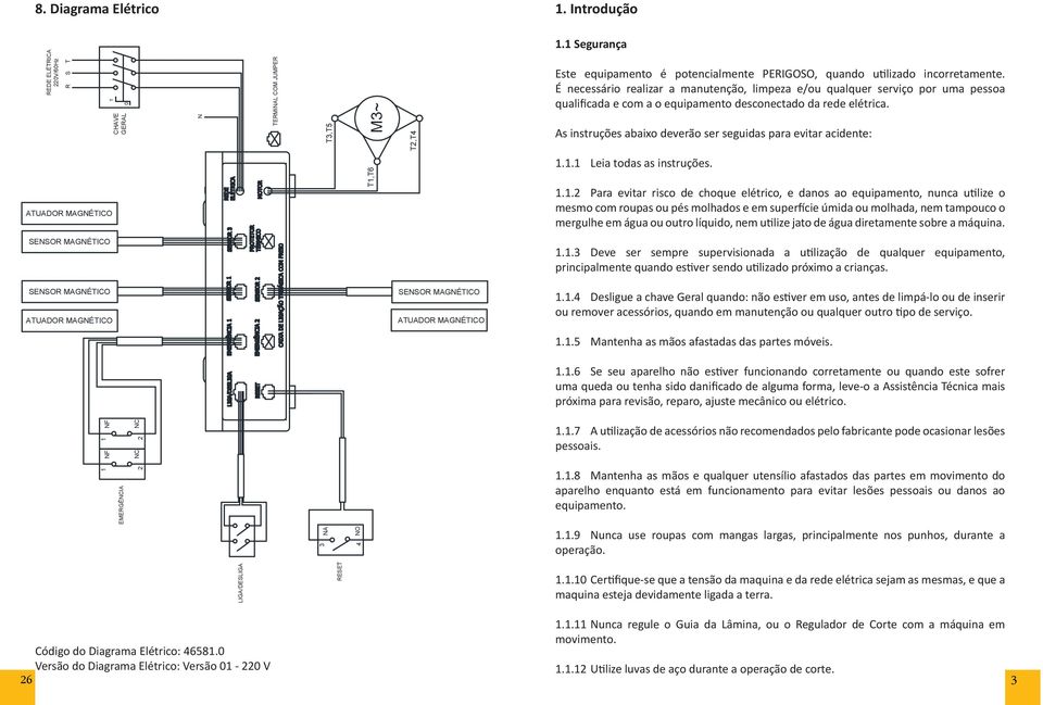 É necessário realizar a manutenção, limpeza e/ou qualquer serviço por uma pessoa qualificada e com a o equipamento desconectado da rede elétrica.