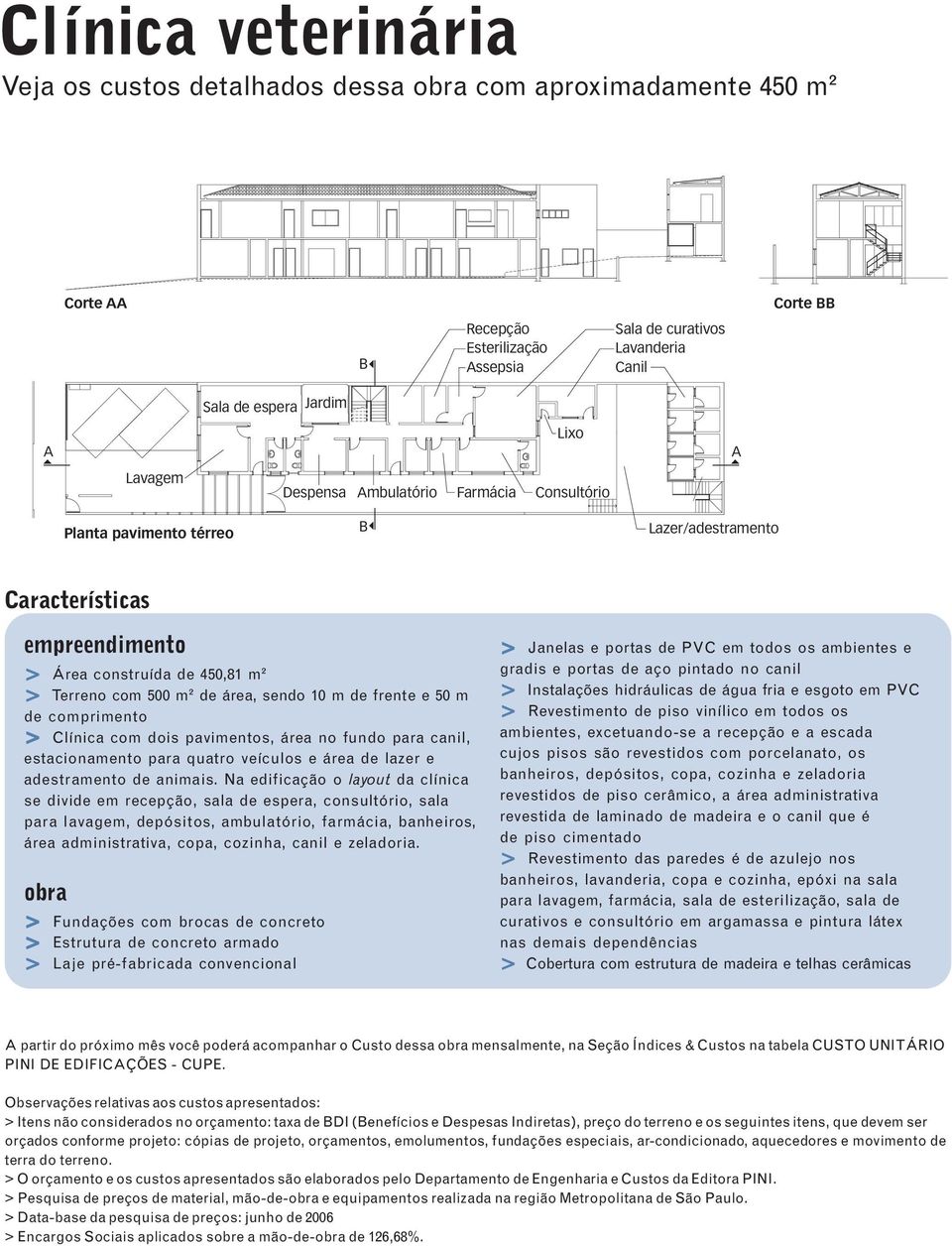 10 m de frente e 50 m de comprimento > Clínica com dois pavimentos, área no fundo para canil, estacionamento para quatro veículos e área de lazer e adestramento de animais.