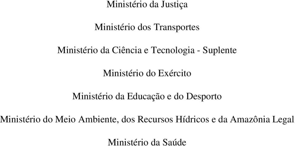 Ministério da Educação e do Desporto Ministério do Meio
