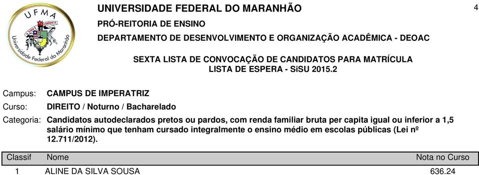 autodeclarados pretos ou pardos, com renda familiar bruta per capita igual ou