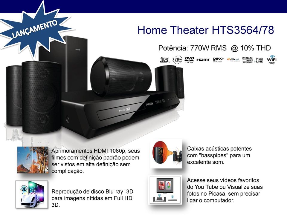 Reprodução de disco Blu-ray 3D 3D.