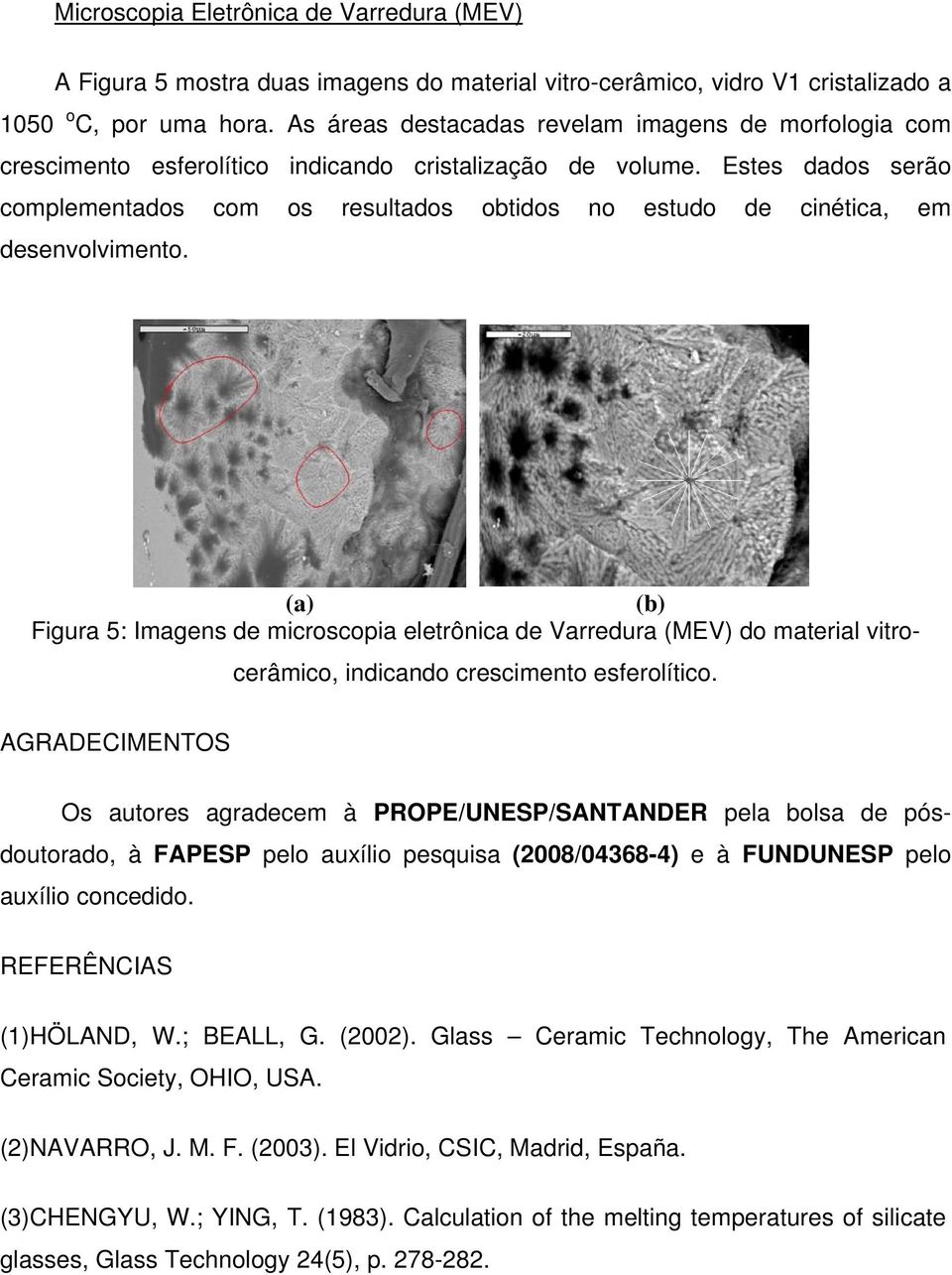 Estes dados serão complementados com os resultados obtidos no estudo de cinética, em desenvolvimento.