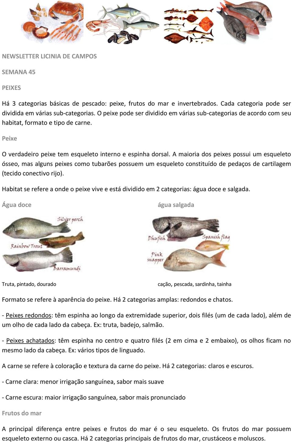 A maioria dos peixes possui um esqueleto ósseo, mas alguns peixes como tubarões possuem um esqueleto constituído de pedaços de cartilagem (tecido conectivo rijo).