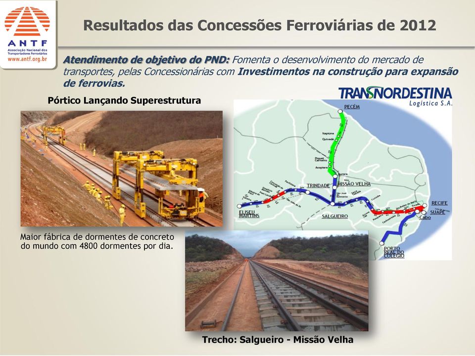 expansão de ferrovias.