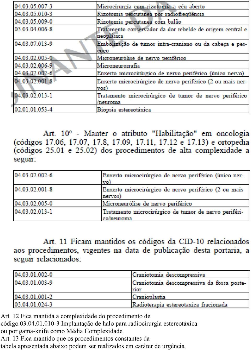 gama-knife como Média Complexidade. Art.