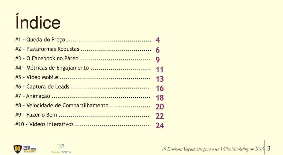 .. #7 - Animação... #8 - VeIocidade de Compartilhamento... #9 - Fazer o Bem.