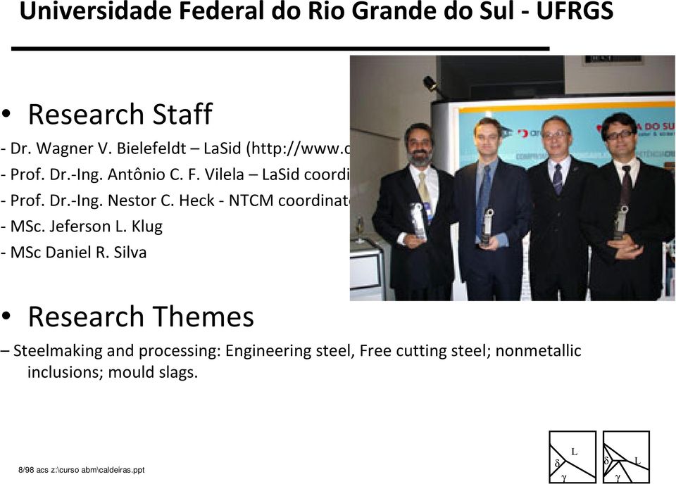 Vilela asid coordinator - Prof. Dr.-Ing. Nestor C. Heck- NTCM coordinator (http://www.ct.ufrgs.